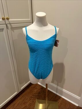 Shade & Shore Turquoise Blue One-Piece Swimsuit